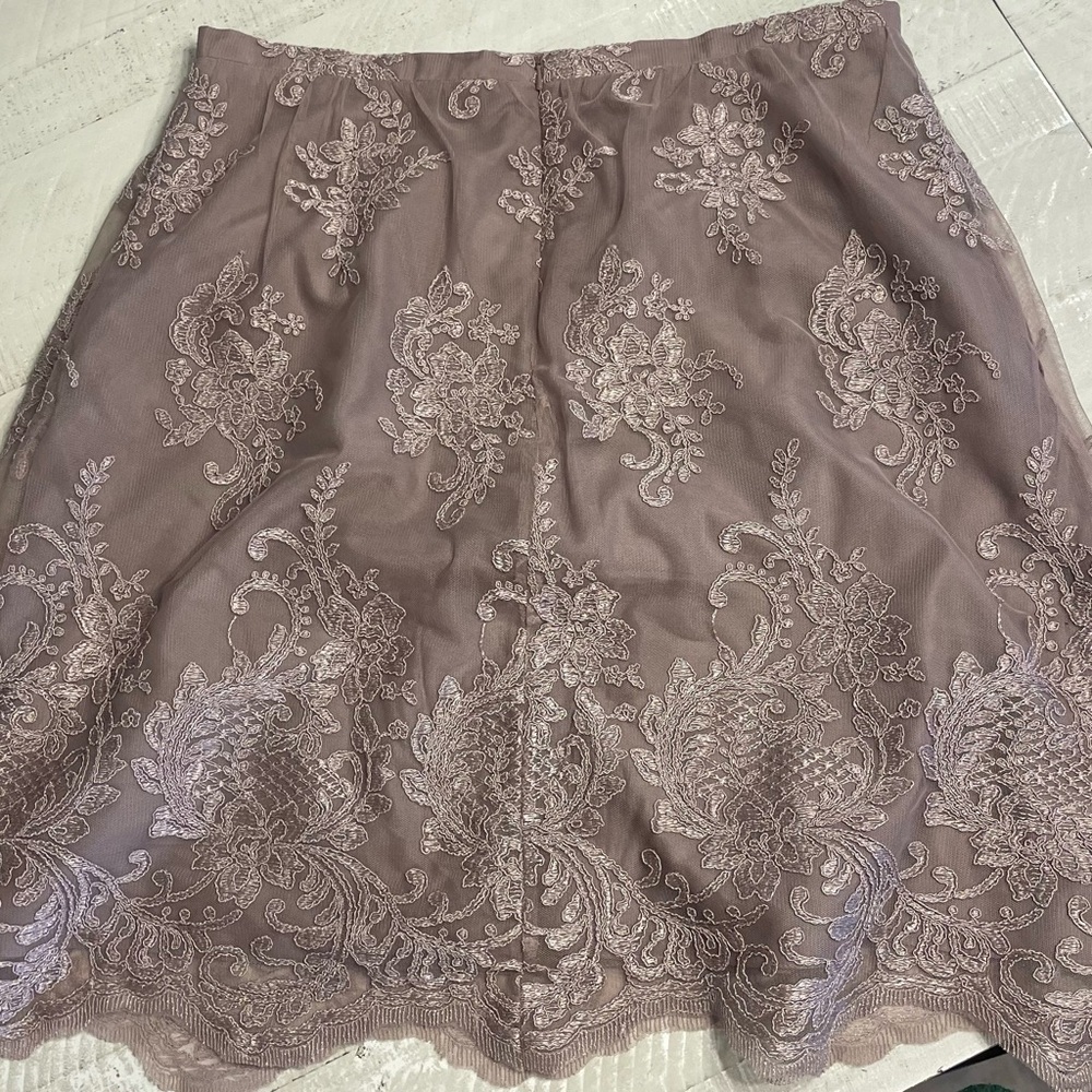 Elegant Lace Embroidered Jenny Yoo Skirt - Purple - Picture 3 of 7